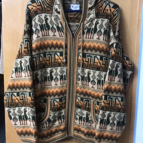 Alpaca zip hooded cardigan - Picture 4 of 8